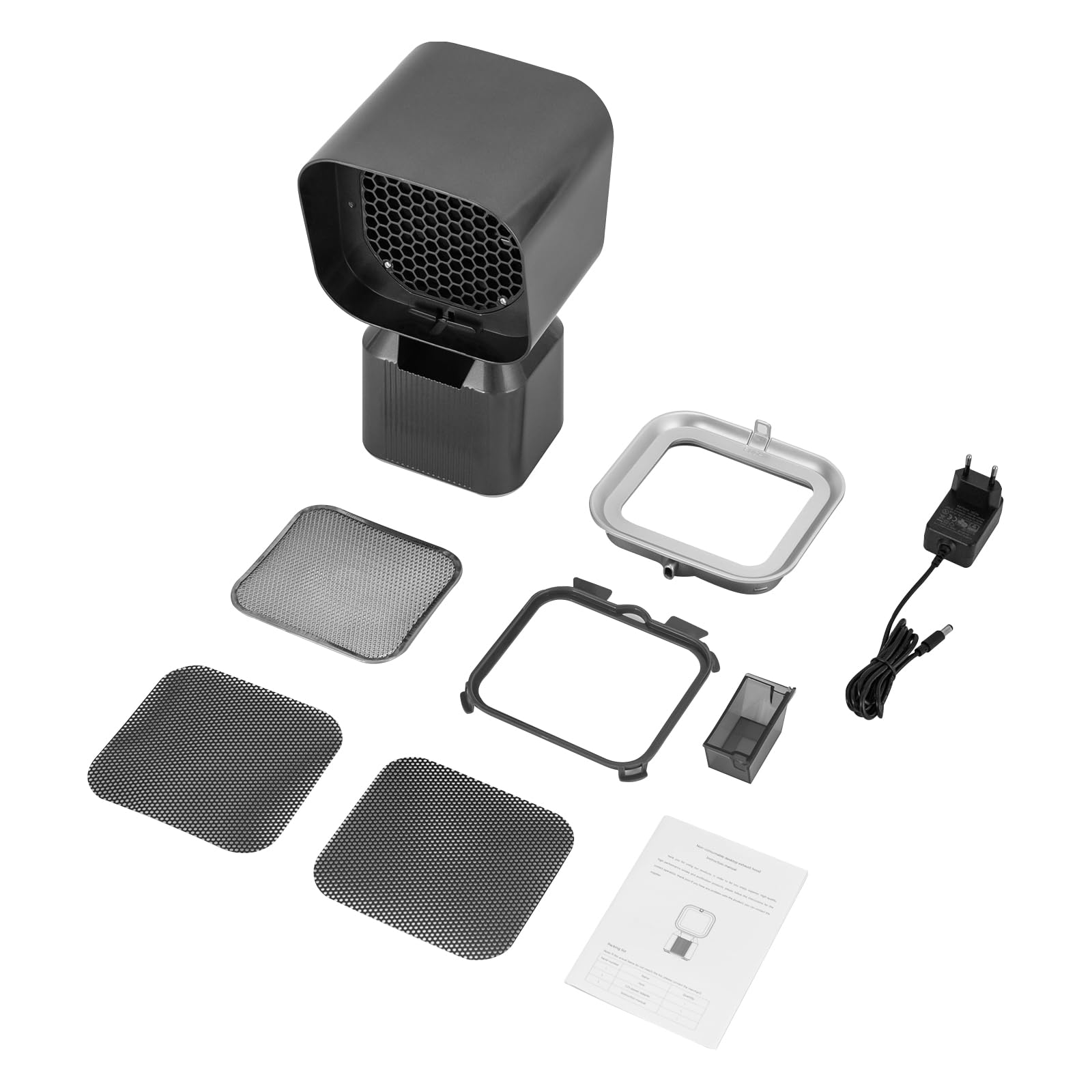 Dunstabzugshaube mit 2 Geschwindigkeiten, 12W 65dB Tragbar Tischhaube Mobile Abzugshaube für Grillen Camping Reise