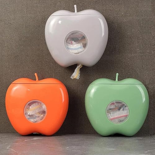 Miniatura 6 de Dispensador de caja de almacenamiento de plástico, caja de almacenamiento de envoltura de plástico montada en la pared, sin perforaciones, caja de