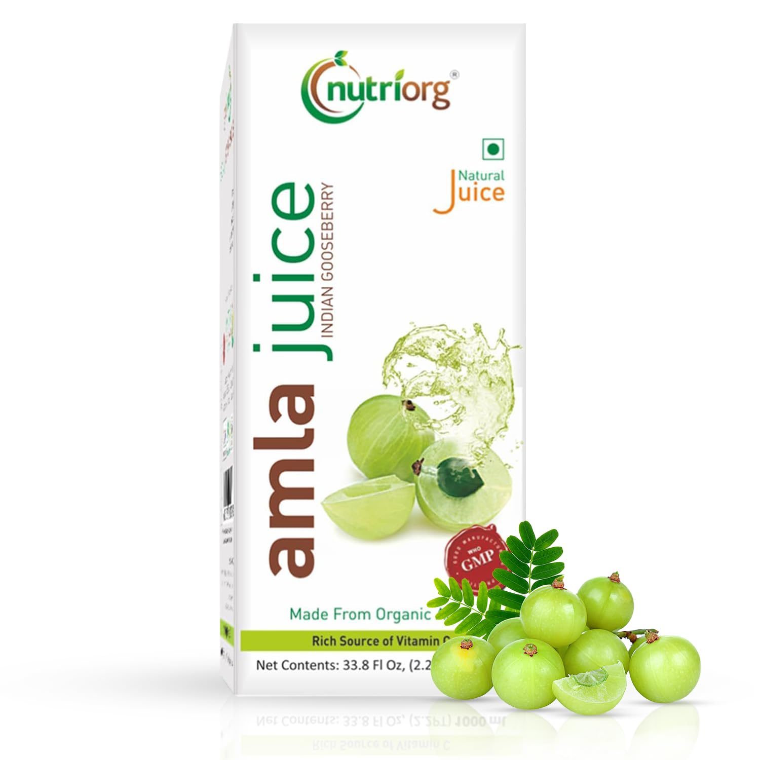 nutriorgAmla Juice 1000 ml | Organic Farm Produce| Vitamin C Rich | Detox