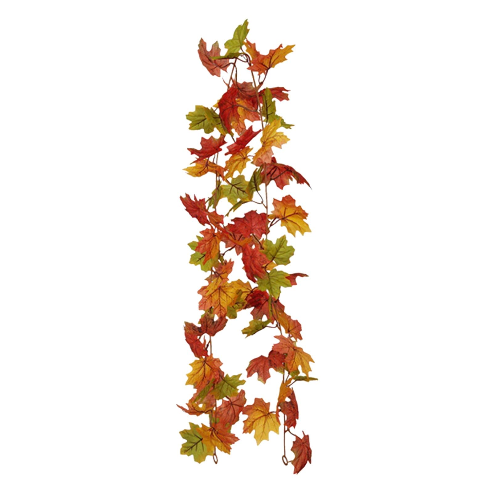 Ghirlanda Autunnale Di Foglie D'acero E Zucche Artificiali Da 180 Cm Perfetta Per Decorare La Casa Le Feste E Le Porte P17706964