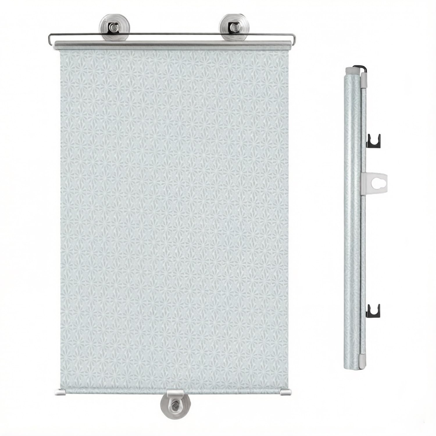 Termiczne zaciemnienie Bli 68 x 120 i 80 x 200 cm, bez wiercenia, okna z przyssawkami do samochodu, do okien dachowych, srebrne rolki chroniące przed słońcem