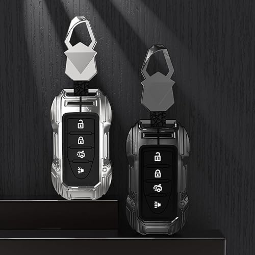 Miniatura 7 de Carcasa protectora inteligente de aleación de zinc para llave de automóvil, compatible con Chevrolet Chevy Malibu Camaro Cruze Traverse Spark
