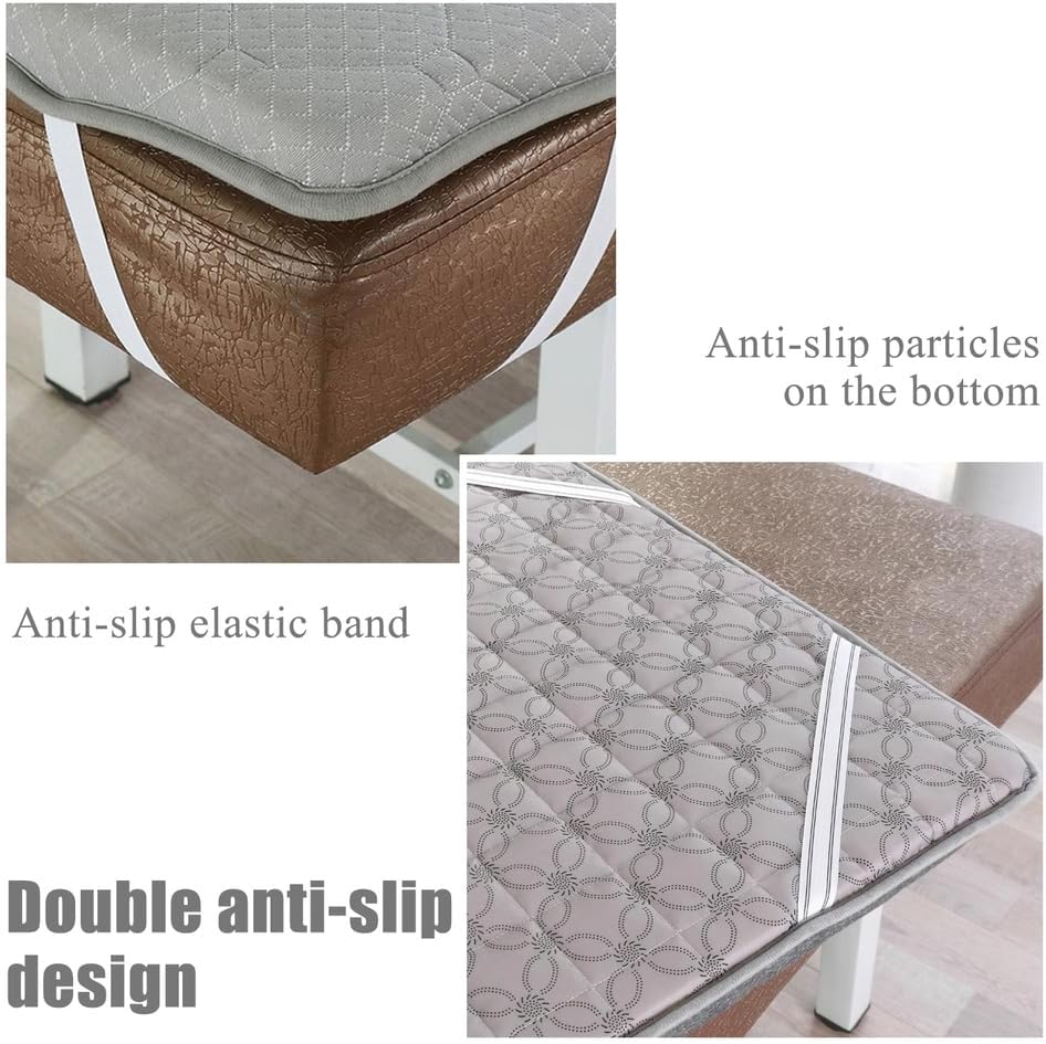 Gray,180 * 70cm(S),LDLCYCN Foam Massage Table Mattress Topper with Face Hole Lash Bed Topper with Elastic Band Non-Slip Thick 4Cm Spa Bed Pad Lash Bed Cushion Square Round Trapezoidal Head