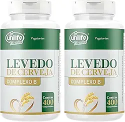 Levedo de Cerveja Unilife (Complexo B) 400 Comp 2un