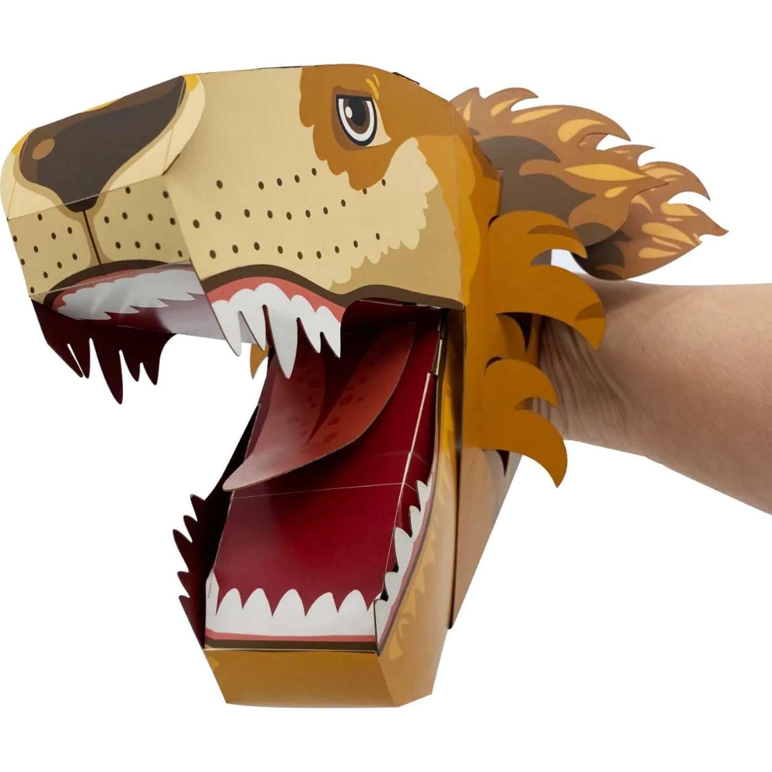 Fiesta Crafts Lion 3D Hand Puppet Craft Kit, Easy to Assemble