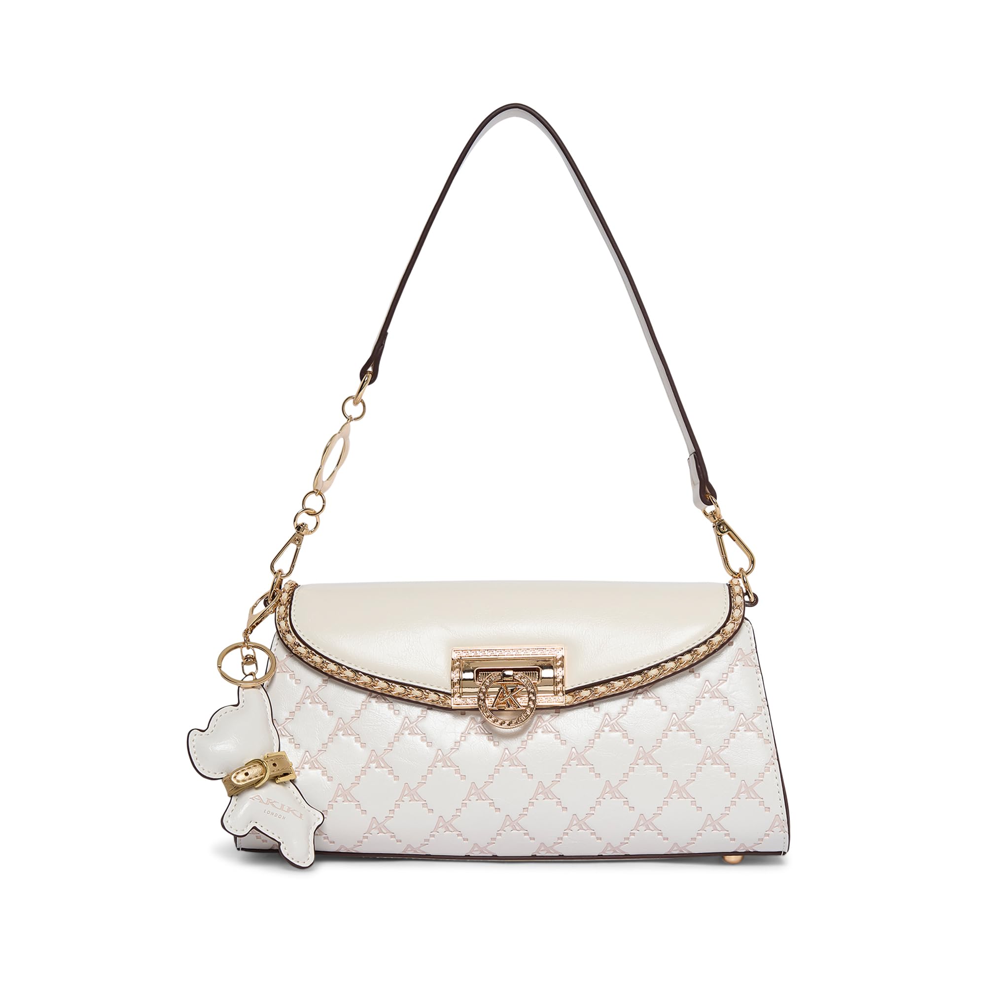 akiki London Women's Harold 28 Flap Sling Bag with Dog Charm-picture-28