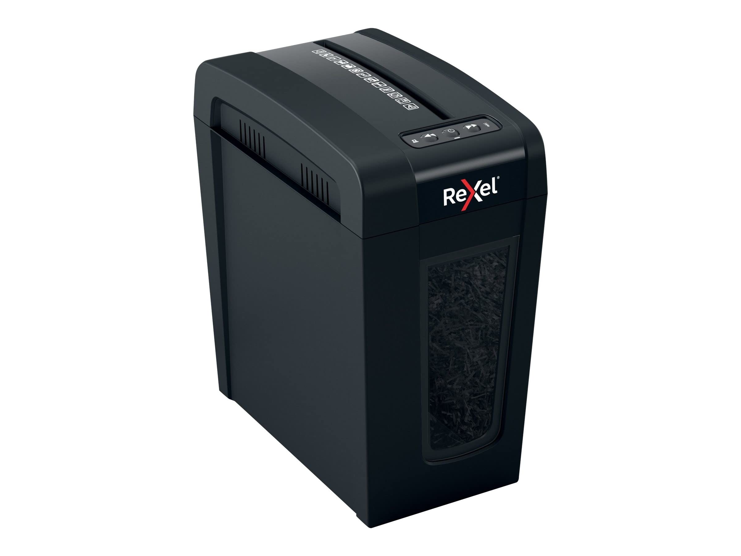 REXEL Secure X8-SL Slimline Whisper-Shred™,Distruggidocumenti Manuale,9-8 Fogli A4 (70-80 gr/mq), Taglio a Frammento, Livello di sicurezza P-4,per Uso Personale/Home Office,Capacità 14 Litri,2020126EU