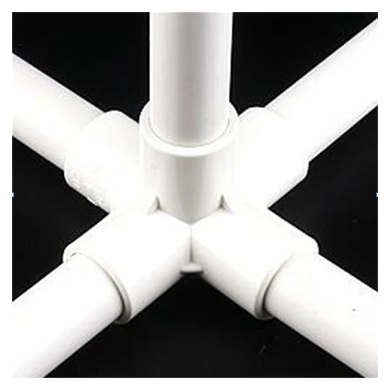 Conectores de marco hidropónico/tubo de riego de PVC, de 50 mm, color blanco, de 3/4/5 vías, en cruz y 6 vías, accesorios de unión tridimensionales(6 ways joint,Inner Dia 50mm(5pcs))