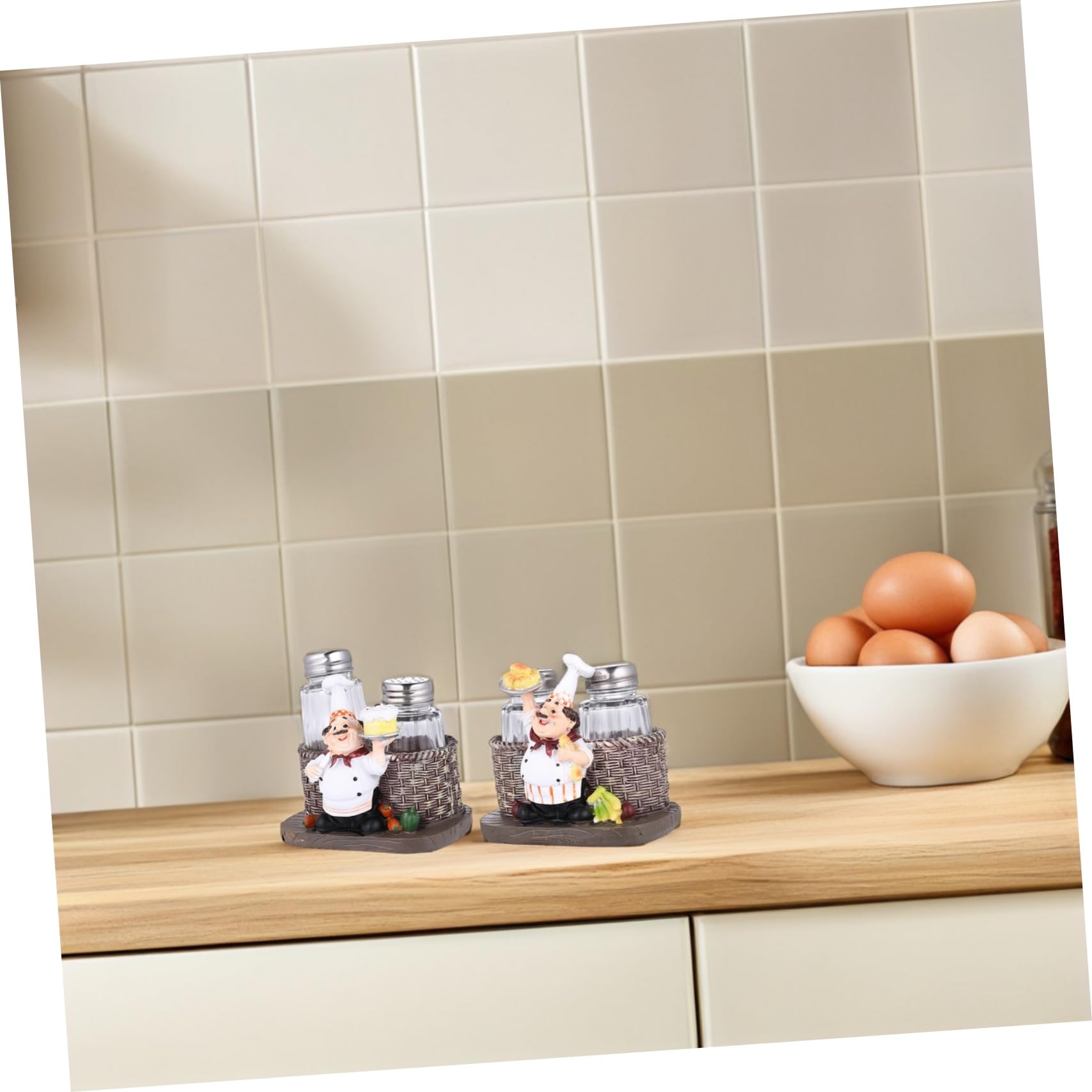 PRETYZOOM 4 Set Organizer Decorativo per Cucina con Contenitori per Condimenti per Appassionati Cucina e Design Unico