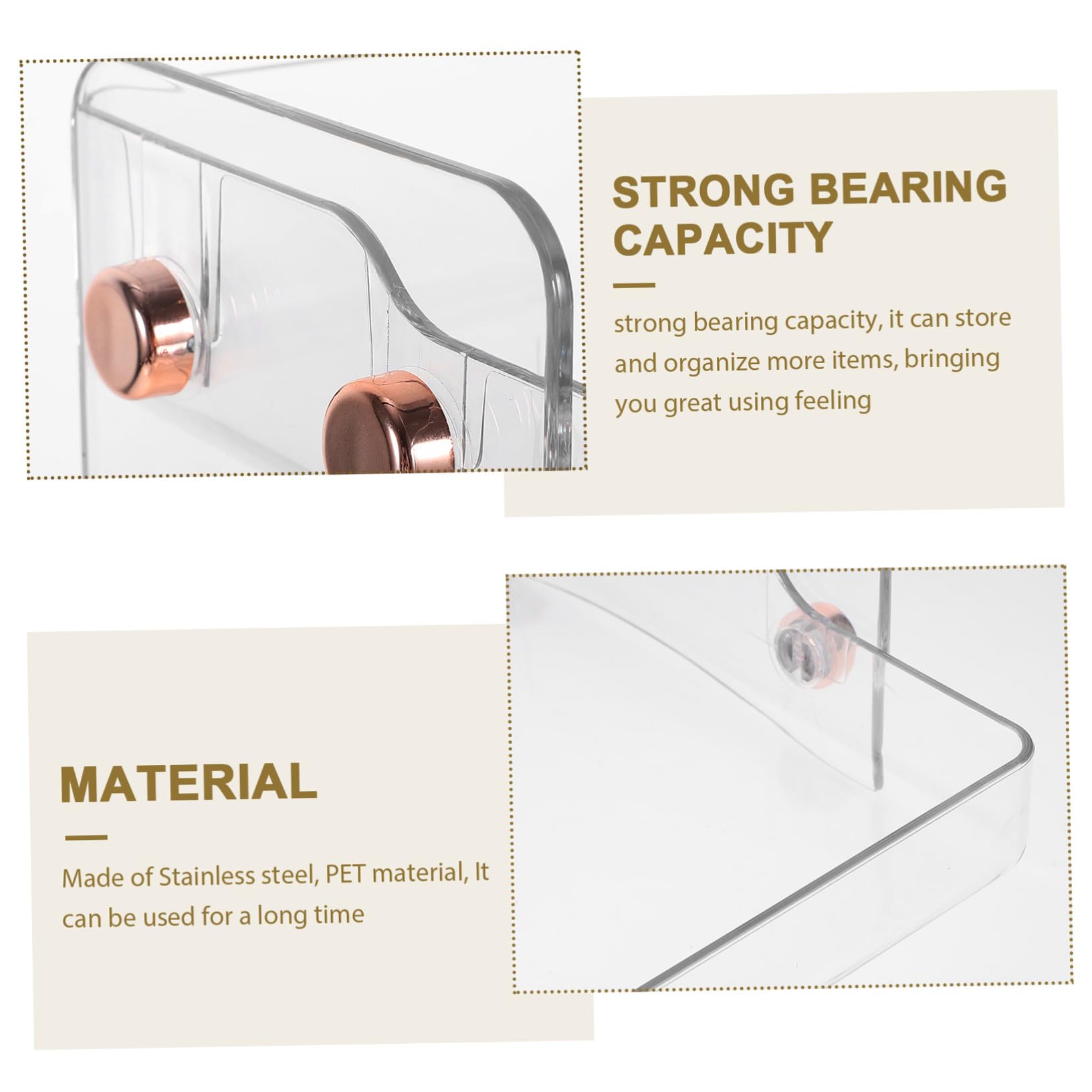 Hohopeti Organizer Multi-layer da Strato Doppio a e Cosmetici Acciaio Bagno in Capacità Inossidabile Pet, Portatrucchi Forte di Carico, per Bagno e Camera da Letto