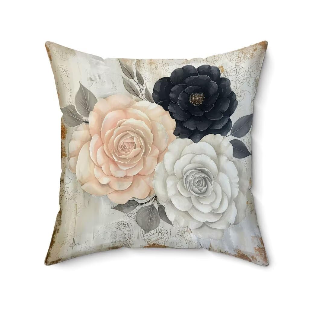 Poduszka outdoorowa 70 x 70 cm, zestaw 4 kolorów, poszewka na poduszkę, runo, wodoodporna, len, poduszka na sofę, HD, dwustronny nadruk, poduszka dekoracyjna do użytku na zewnątrz, do ogrodu, na taras