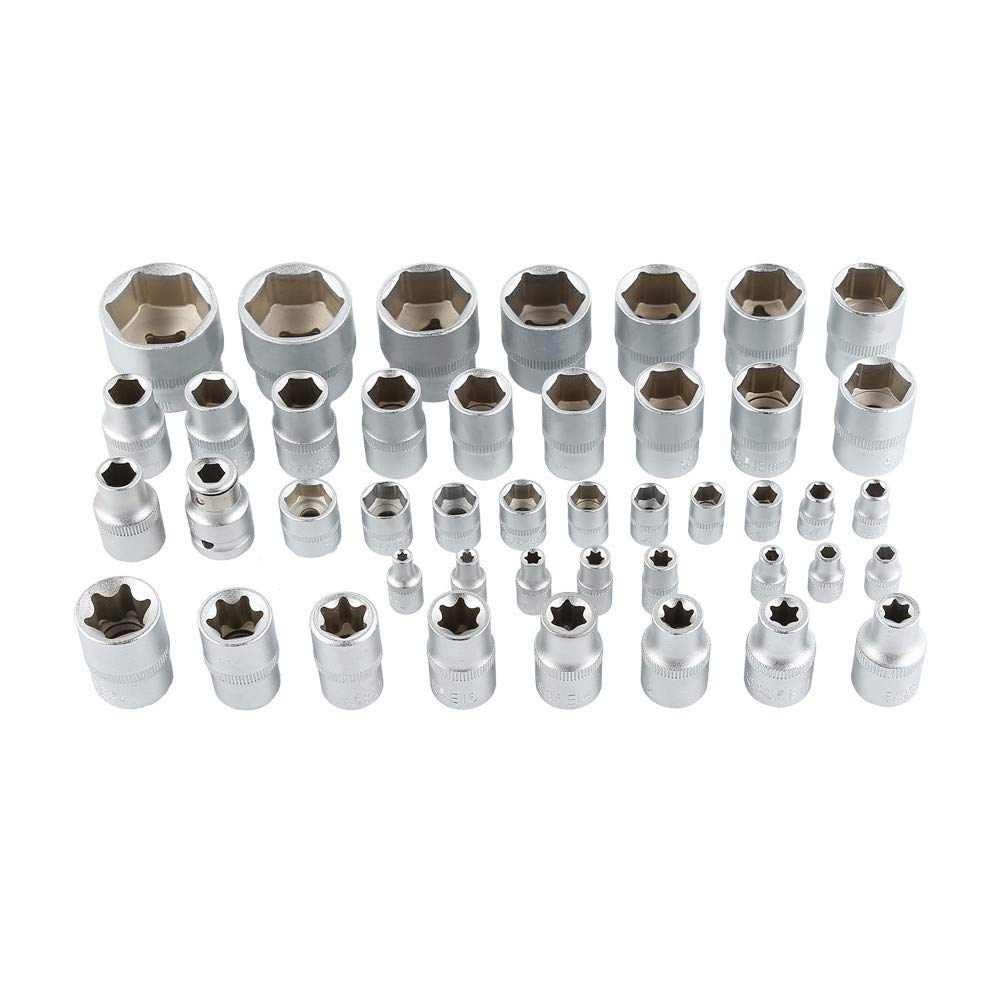 108PCS, Douille à Cliquet jeux de clés à douille Set Outils Boîte Clés Plate