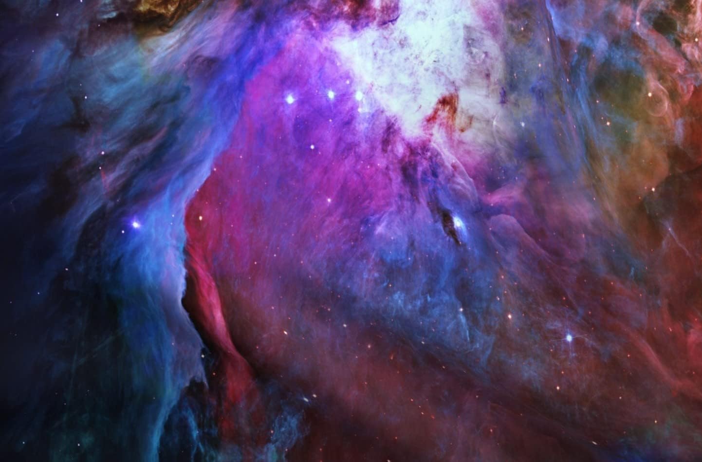 Spoonflower Fabric - Nebula Galaxy Galactic Sky Space Cosmic Stars Purple Outer Star Printed on Petal Signature Cotton Fabric Fat Quarter - Sewing Quilting Apparel Crafts Decor