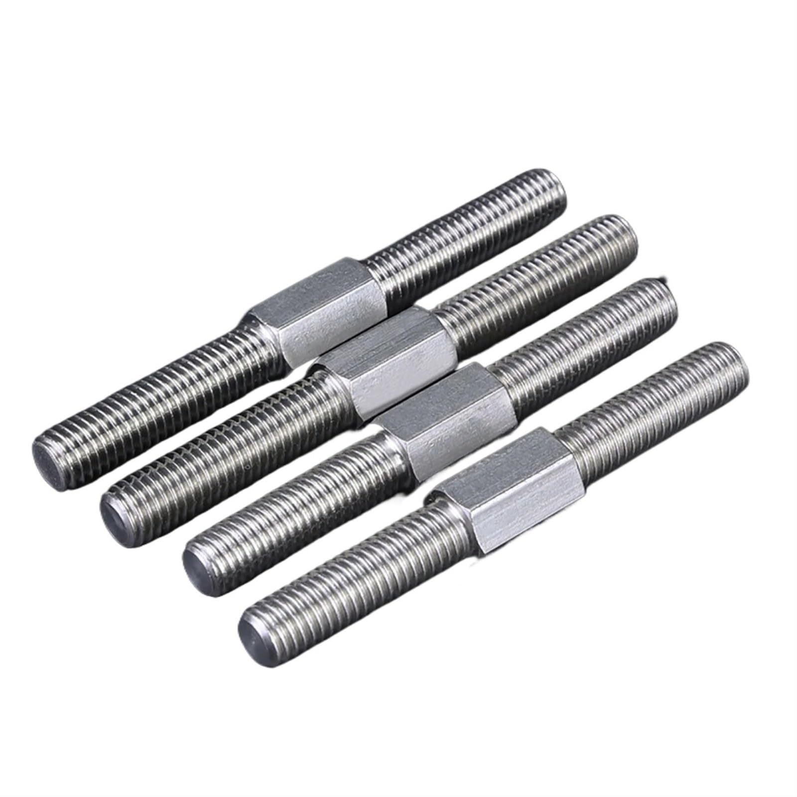 Varilla Roscada Barra roscada de doble cabeza acero inoxidable 304, varilla izquierda y derecha, pernos prisioneros extremo, M4-M16(M8x40mm,10PCS)