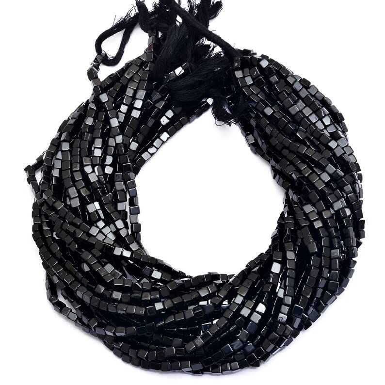 Onyx noir perles cube pour fabriquer vos bijoux lors de vos ateliers DIY créatifs