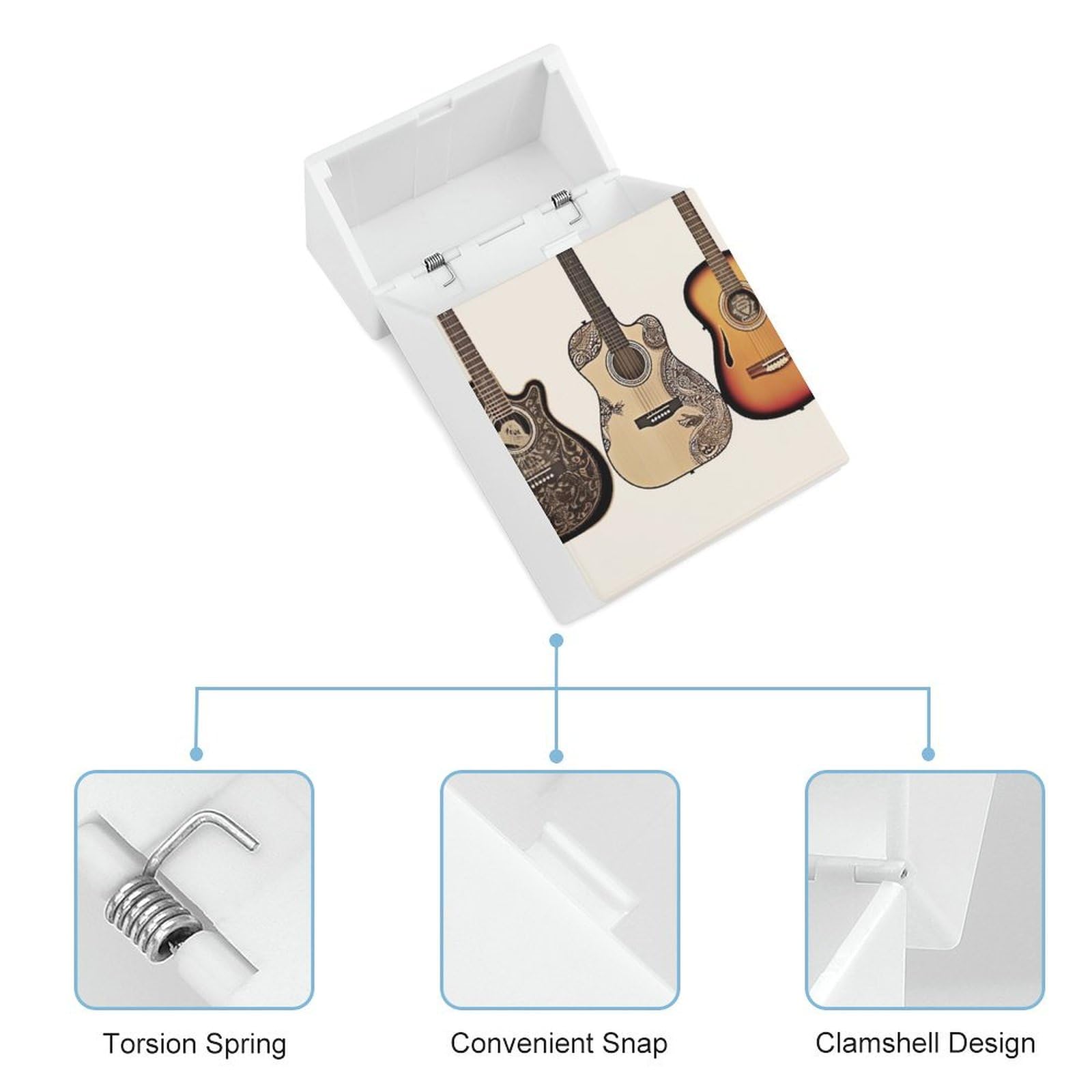 cigarette holder for guitar Amazon.com: Guitar Cigarette Case Regular Size Cigarettes Box Holder  Portable Cigarettes Storage Box Flip Open Cigarette Case Plastic Cigarette  Cases for Men Women : Health & Household