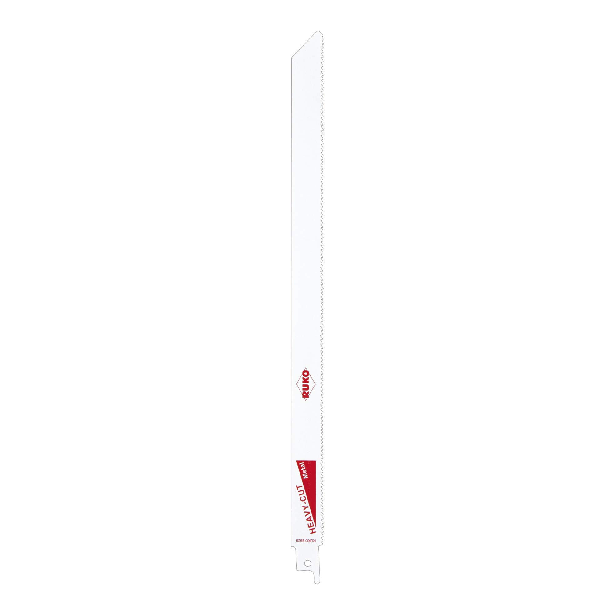 RUKO 33189295 - Pack de 5 sierras de sable bimetal con vástago universal 1/2", para metal y madera, 300 mm (Equivalencia Bosch S 1225 VF)