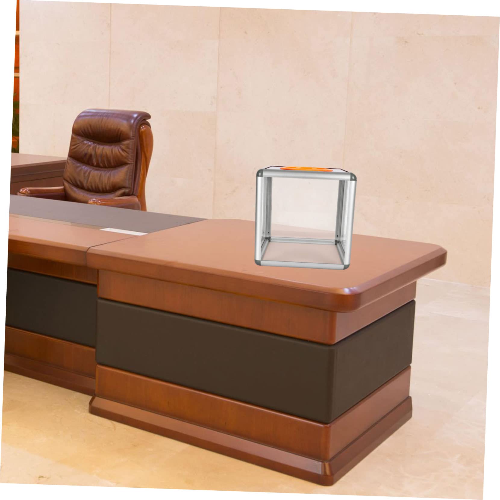 Caja Transparente para Sorteos Diseño Simple y Aleación de Aluminio Resistente al Óxido, Adecuado para Buzón de Oficina y Papeleo