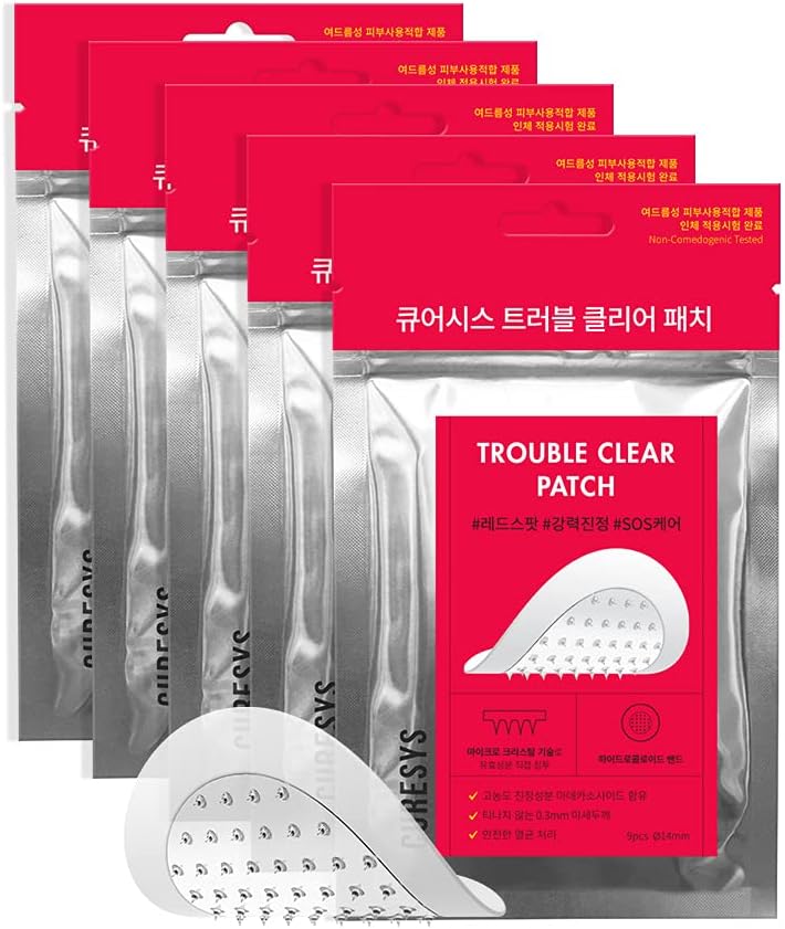 CURESYS Trouble Clear Patch 5EA Bundle (45 patches) – Acne Treatment | Zit Patch | Pimple Master Patch | Acne Healing Patch | Pimple Patch | Pimple Spot Treatment