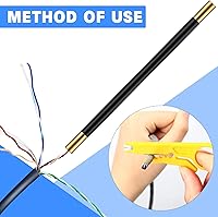Vista 4 de Network Cable Untwist Tool, Engineer Wire Straightener and Wire Stripper Set, Dual Headed Network Cable Looser, Cable Stripper Twisted Wire