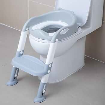 EGREE Asiento de inodoro para entrenamiento de orinal con escalera para  niños y niñas pequeños, asiento de entrenamiento de inodoro plegable para  niños y niñas con asas seguras y almohadillas : Bebés - Amazon.com