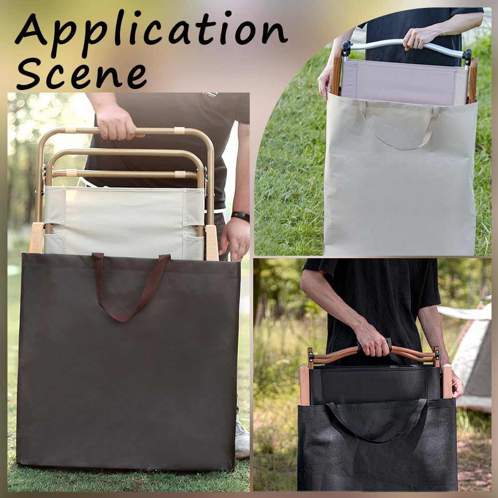 Bolsa de silla de camping de 24.213 x 39.370 in, color caqui, plegable, bolsa de almacenamiento, sillas de campamento, bolsa de repuesto para silla de transporte al aire libre, bolsa de 4