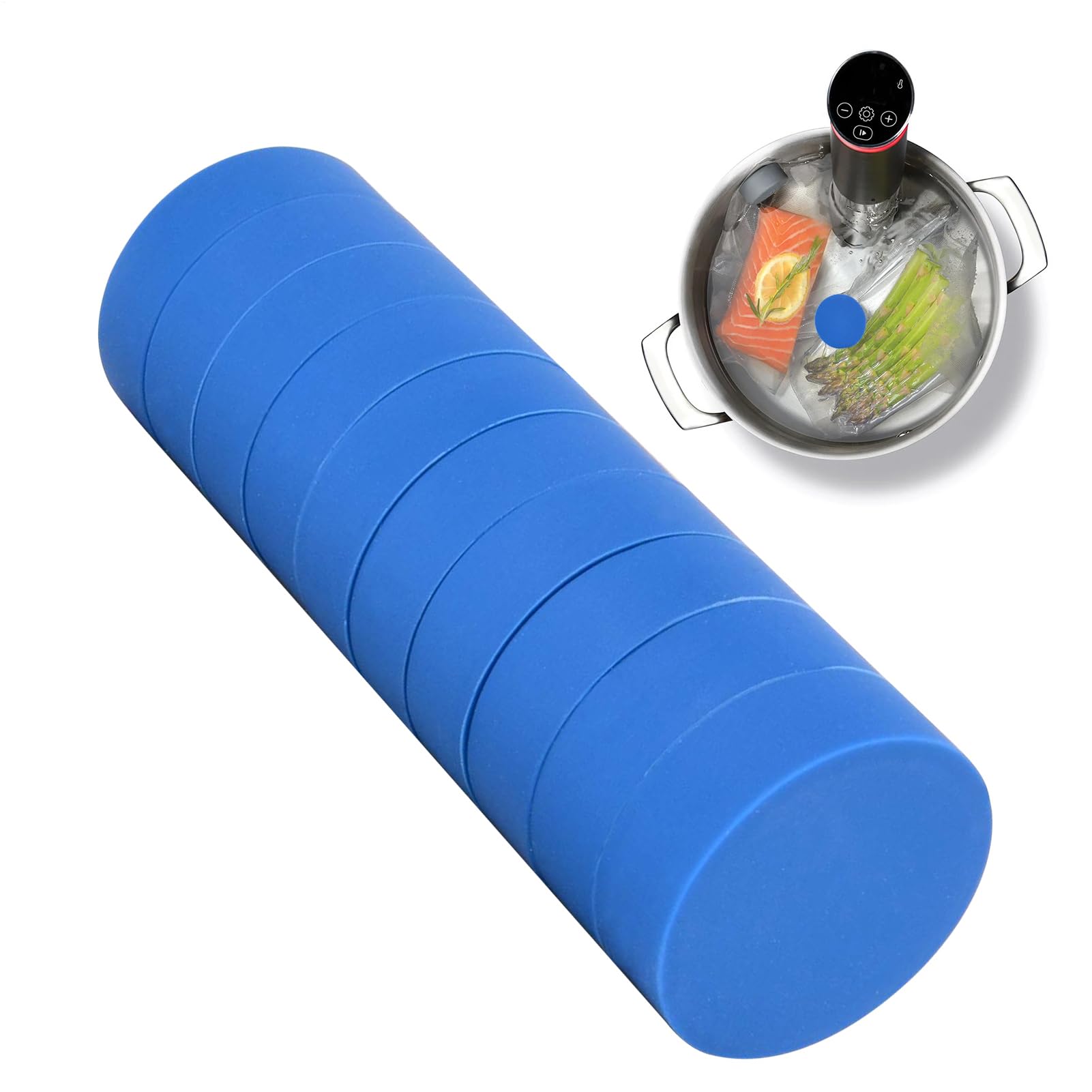 Sous Vide Magnesy obci??aj?ce – wielofunkcyjne magnesy bezpieczne dla ?ywno?ci, magnesy powlekane silikonem, zestaw 4 sztuk, anty-p?ywaj?ce magnesy wa?one, akcesoria do gotowania w niskiej