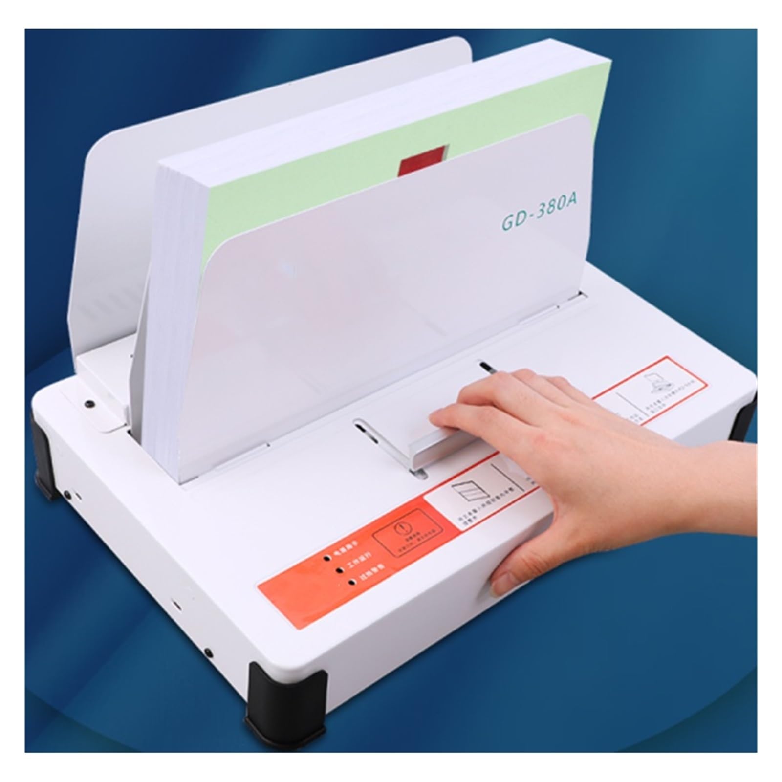 Macchina rilegatrice, 380A Piccola macchina rilegatrice a colla elettrica senza perforazione, bolletta contabile, voucher, fascicolo finanziario, libro di carta a caldo, A4, automatica per ufficio e u