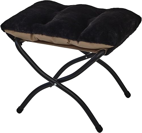 Miniatura 17 de Otomana plegable de 15 pulgadas de alto, taburete reposapiés plegable, taburete pequeño portátil para sofá, otomana plegable para sofá, otomanas