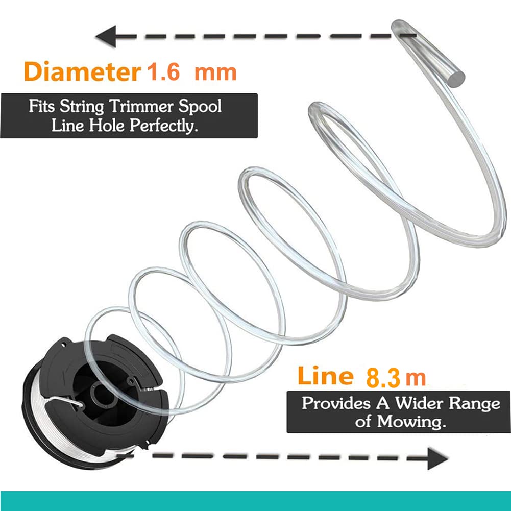 VGOL Ersatzfeder-Kit Für Makita Rasentrimmer DUR181 - 2 Stück, Inkl. Spulenabdeckung & Feder