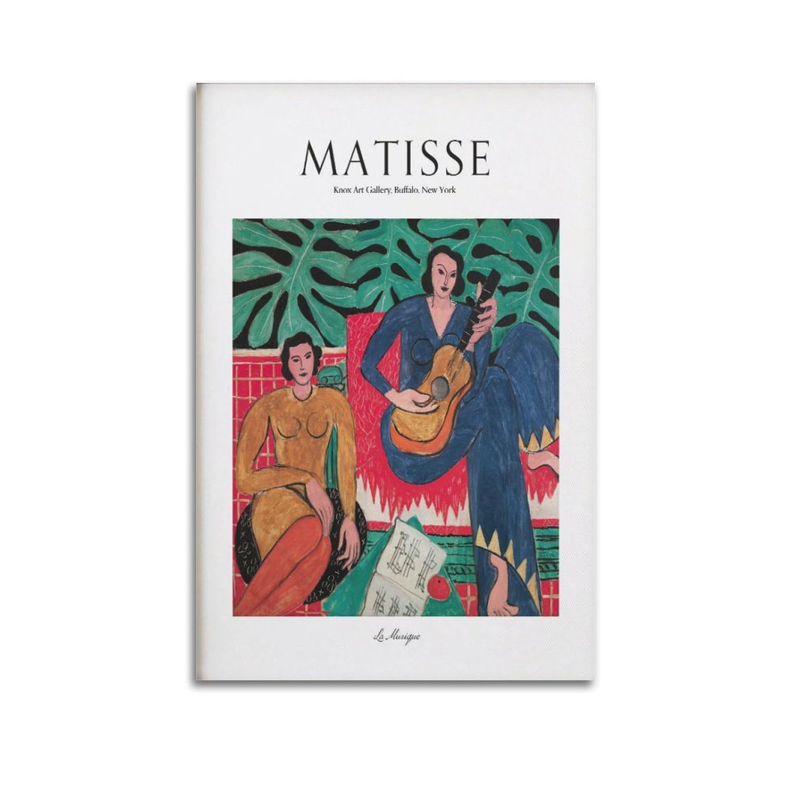 xiaoxiaoshen Matisse La Musique Henri Canvas Poster Wall Art Prints Room Aesthetic Murals Bedroom And Living Decorations 20x30inch(50x75cm)