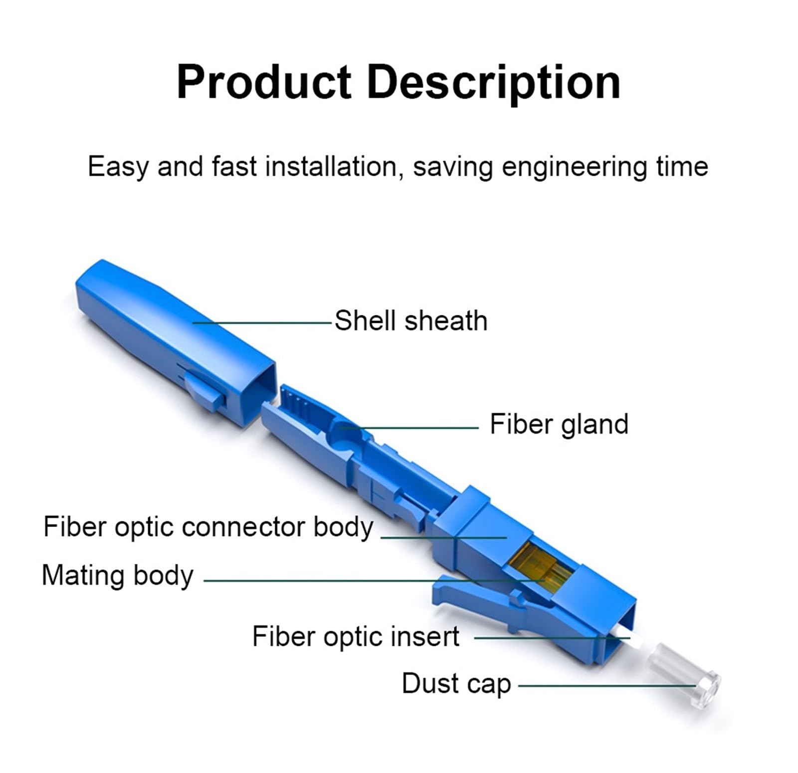 Épisseur de Fibre Optique SC LC Type FTTH Fibre Optique Rapide UPC monomode(Apc20pcs Upc20pcs)