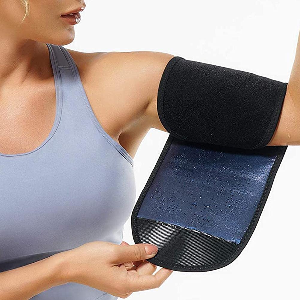 Fafeims Alomejor Arm Trimmers Heat Trapping Arm Bands for Women - Sweat Trainer Toner Sleeves to Burn Calories, Flabby Arms Workout Support (Blue)
