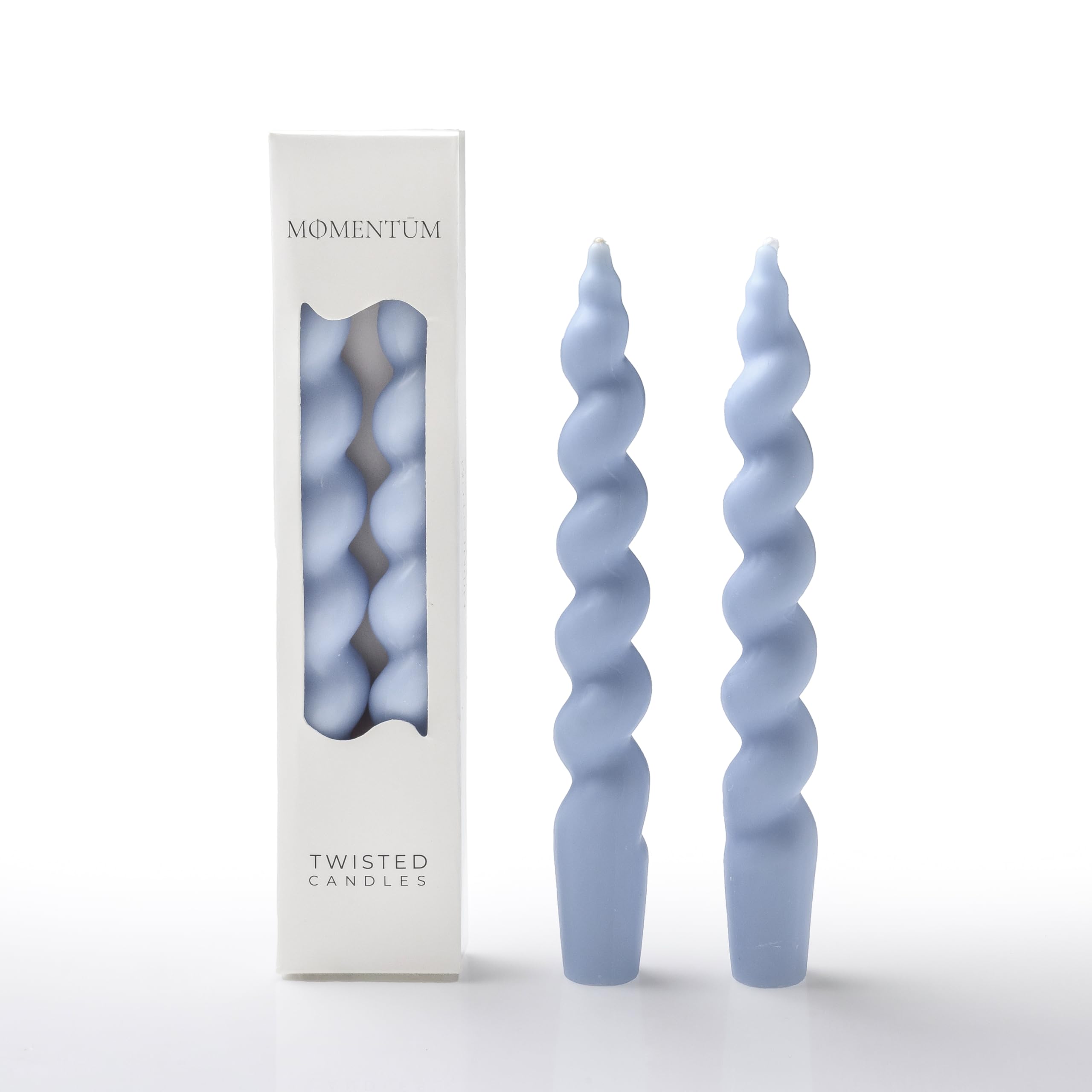 MOMENTUM® Pack 2 Velas de diseño - Velas Decorativas - Velas Aromáticas - Regalo original (Azul)