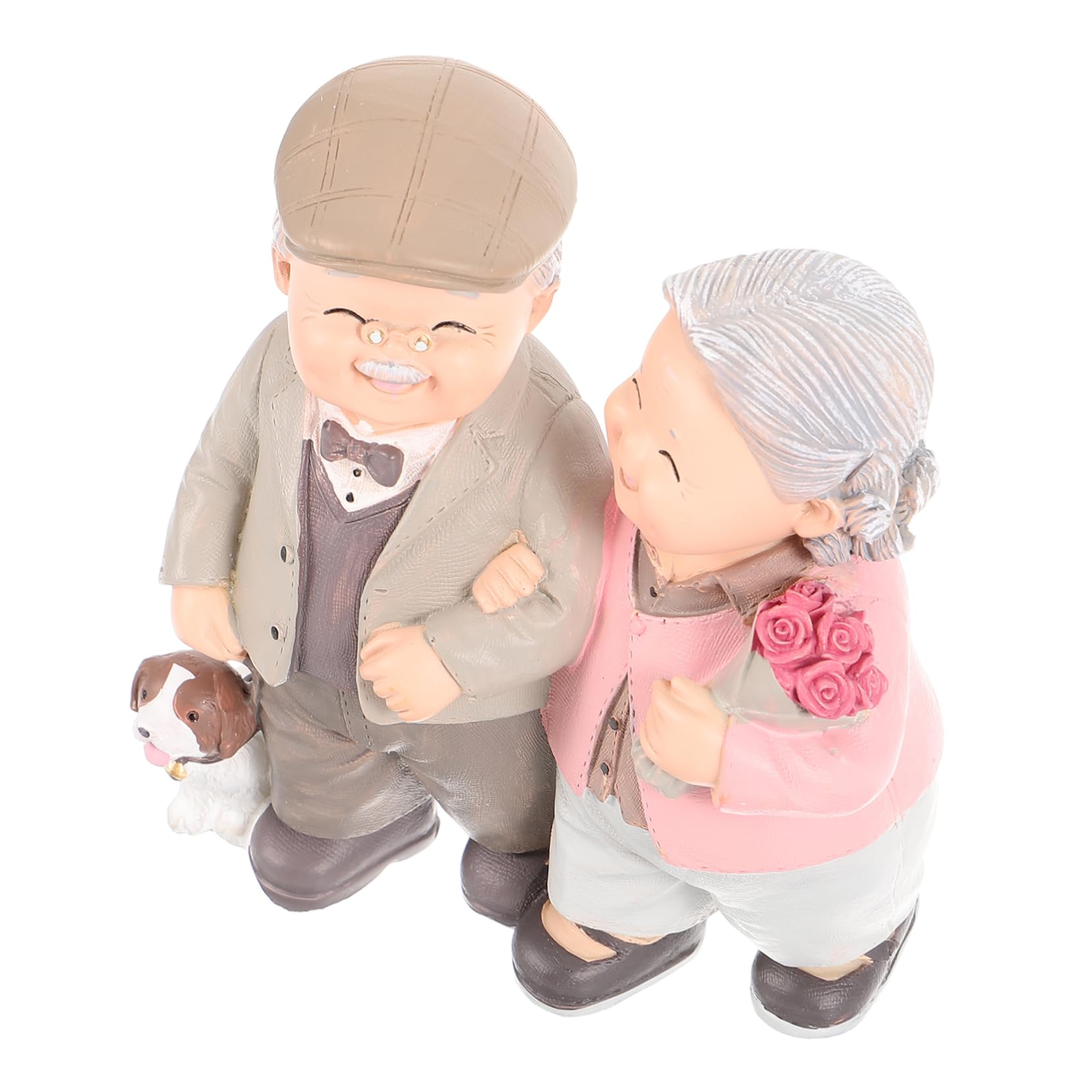 PRETYZOOMBaby Paper Cup Statue Sweetheart Elderly Love Lasts Figurine Elderly Couple The Lover Decorations Kaha Birthday Gift Love Table top Striking Fairy Accessories Multicolor
