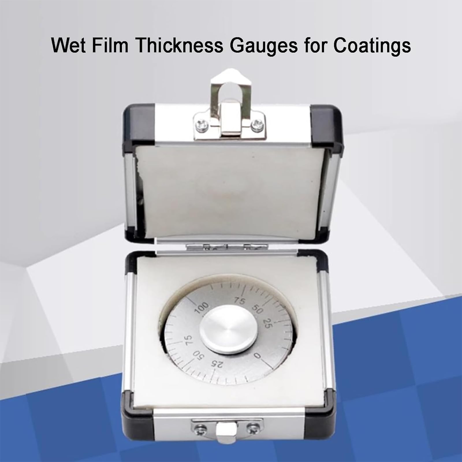 LHQYA Wheel Type Wet Film Gage, Wet Film Thickness Gauge with Storage Box, Measurement Range: 25um/50um/100um/150um/200um/500um Optional, Clear Scale, for Coating Painting