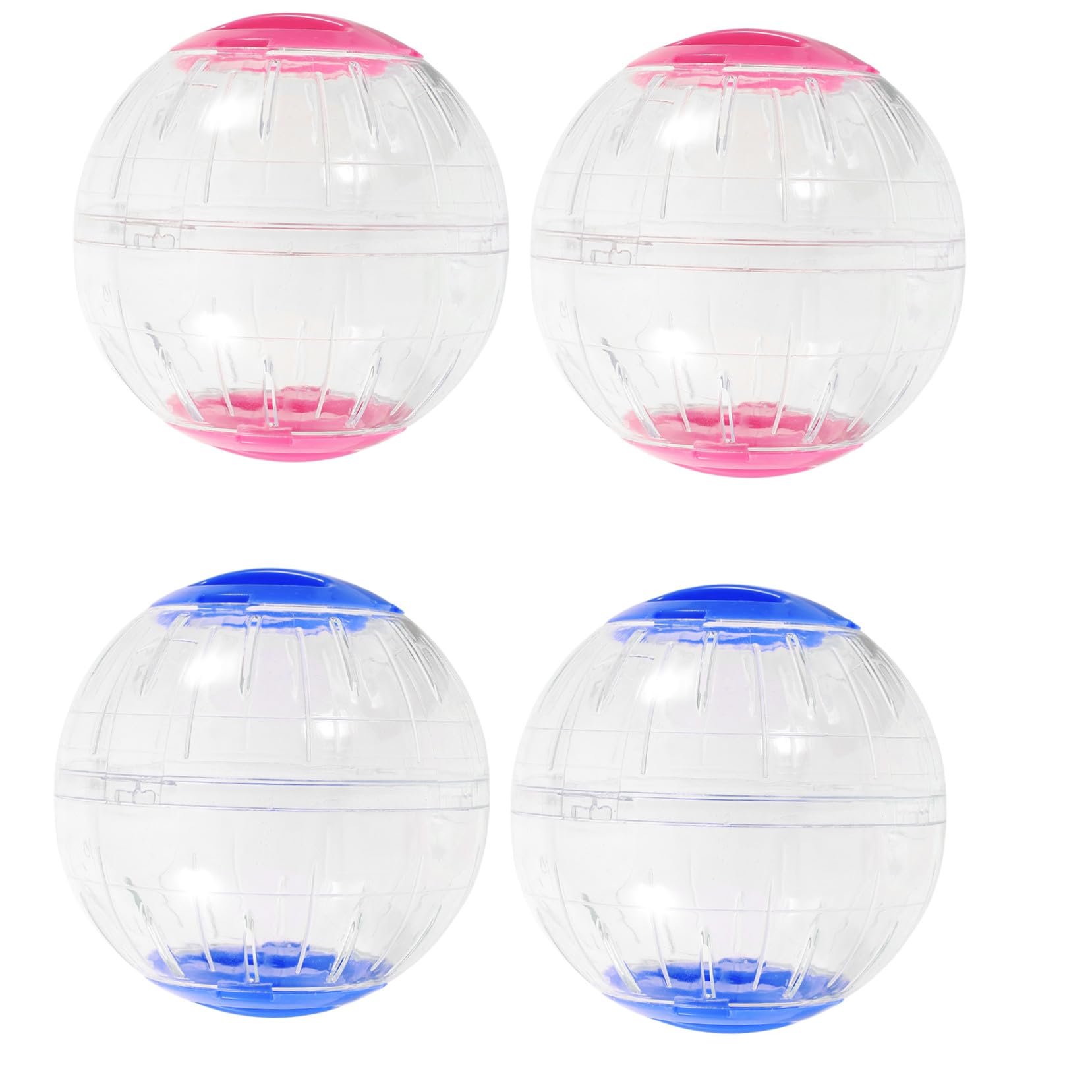 Balle de Course pour Hamster Transparente 4 Pièces en Plastique