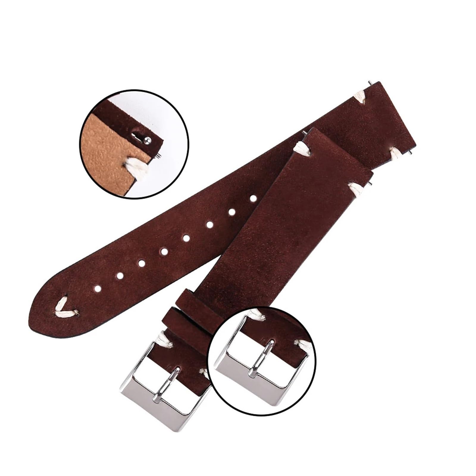 YINGO Matte Lederbänder, Weiche Handgefertigte Uhrenarmband-Armbänder