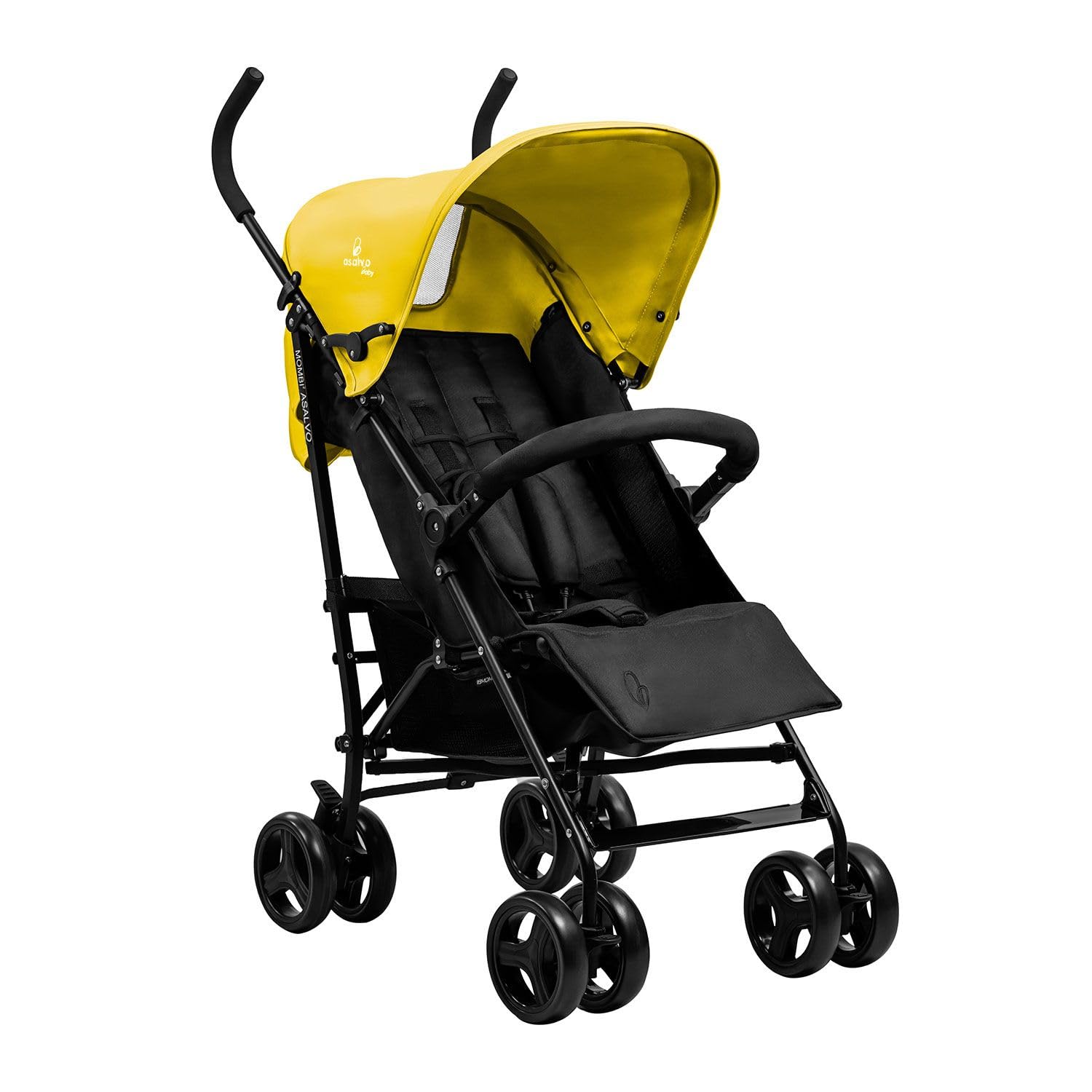 Asalvo MOMBI 2 Passeggino Ultraleggero per Neonato, Passeggino, Schienale Reclinabile, Passeggino urbano, Imbracatura 5 Punti, SPF50+, Capotta con Finestra, Maneggevole, Maggiore Sicurezza, Fino a 16