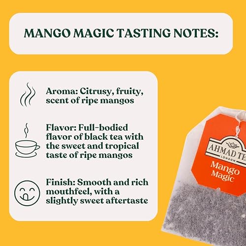 Miniatura 6 de Ahmad Tea Mango Magic Black Tea, cajas de 20 unidades (paquete de 6)