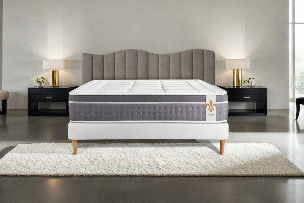 Ensemble Trente 140 x 200 cm sommier Kit Blanc | Epaisseur : 30 cm | Confort : Equilibré