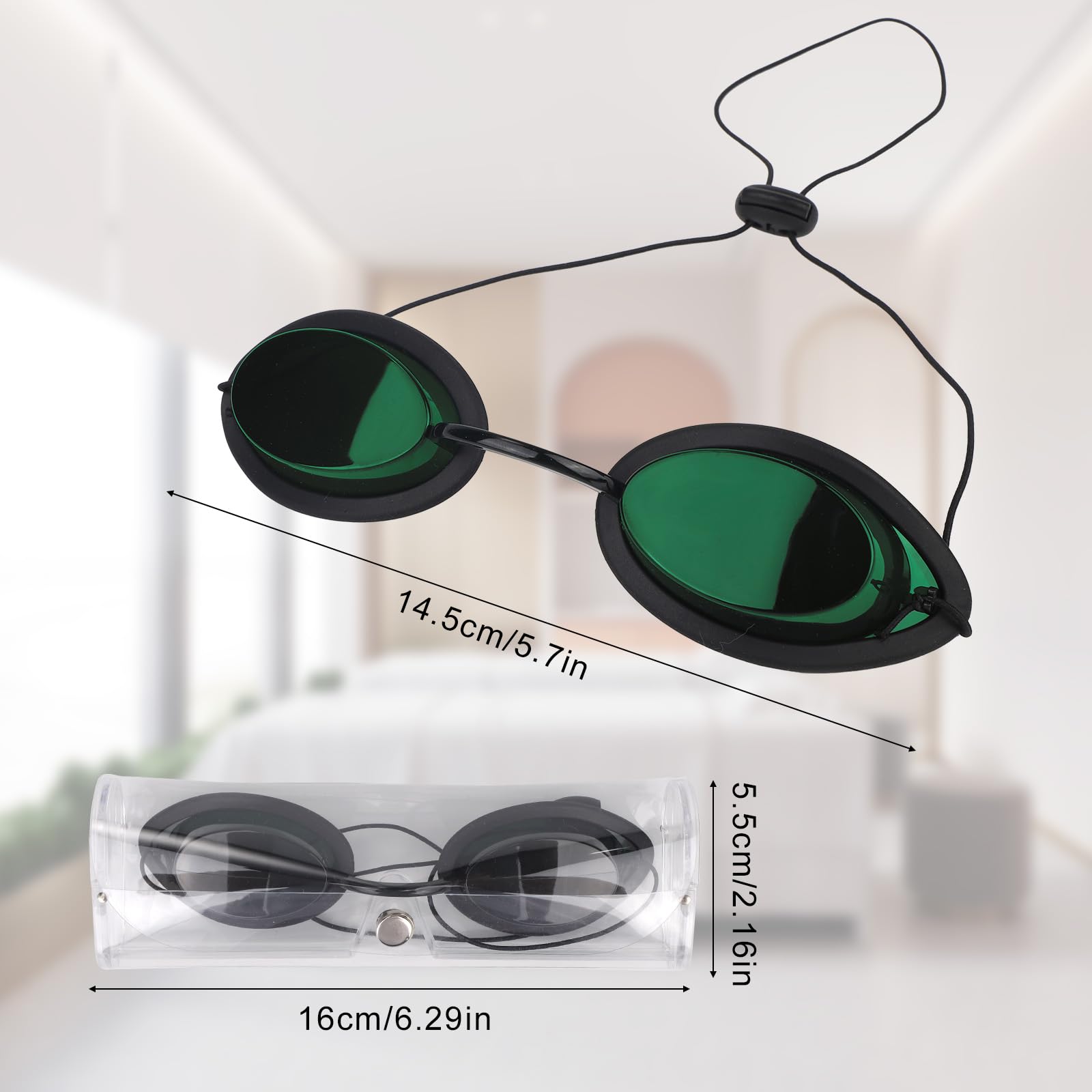 BOXOB Sunbathing Goggles for Tanning Tanning Sunbed Eye Protection Goggles Protection IPL Safety Pinhole Glasses Anti Fog Absorption Filtering for Red Light Sunbathing IPL LED Light Process - Image 2