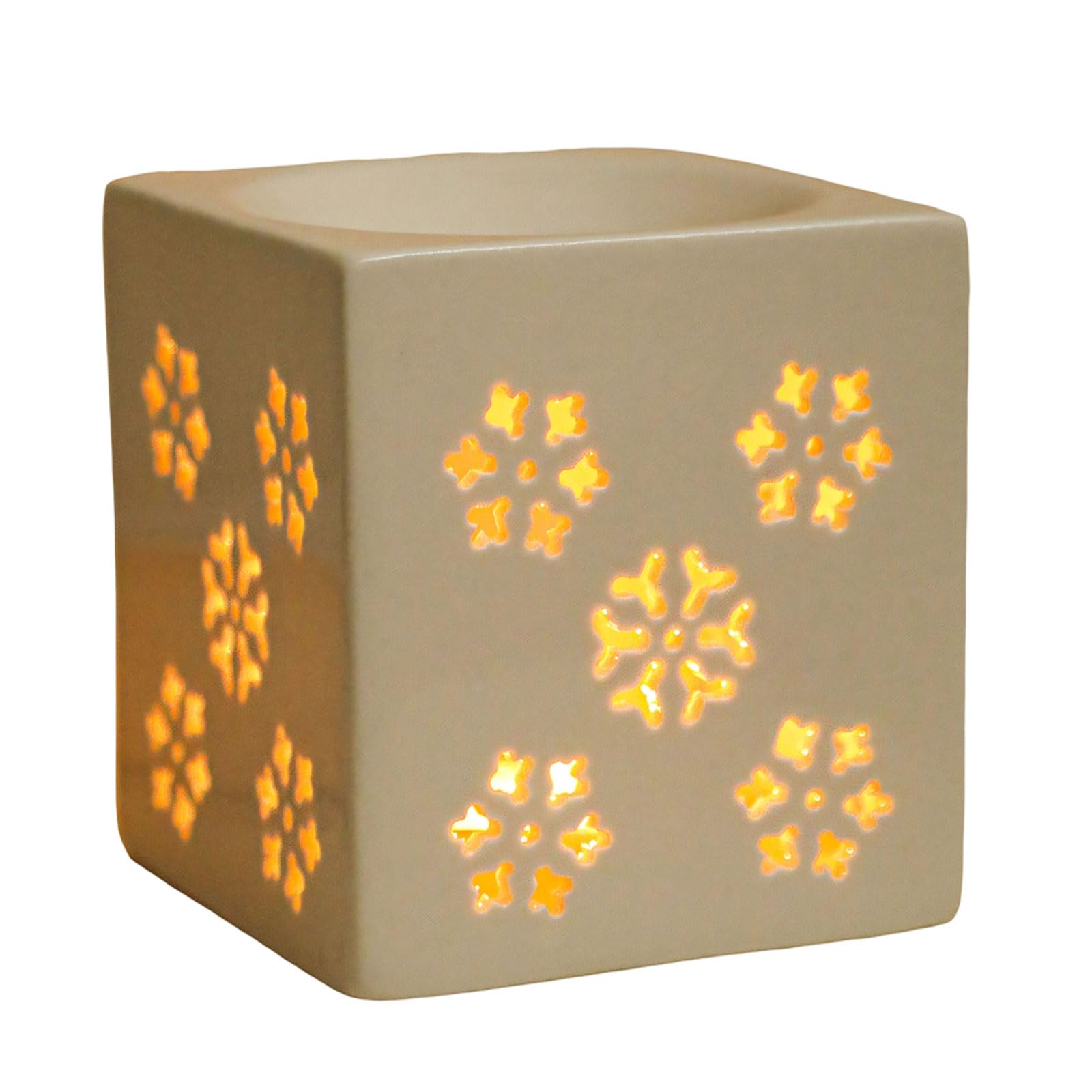 NVOQILIN Wax Melt Essential Oil Diffuser Ceramic Tealight Holder Living Room Decor Ceramic Tealight Holder