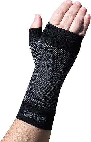 OrthoSleeve Patented WS6 muñequera de compresión (manga única) para síndrome del túnel carpiano, dolor de muñeca, fatiga y artritis