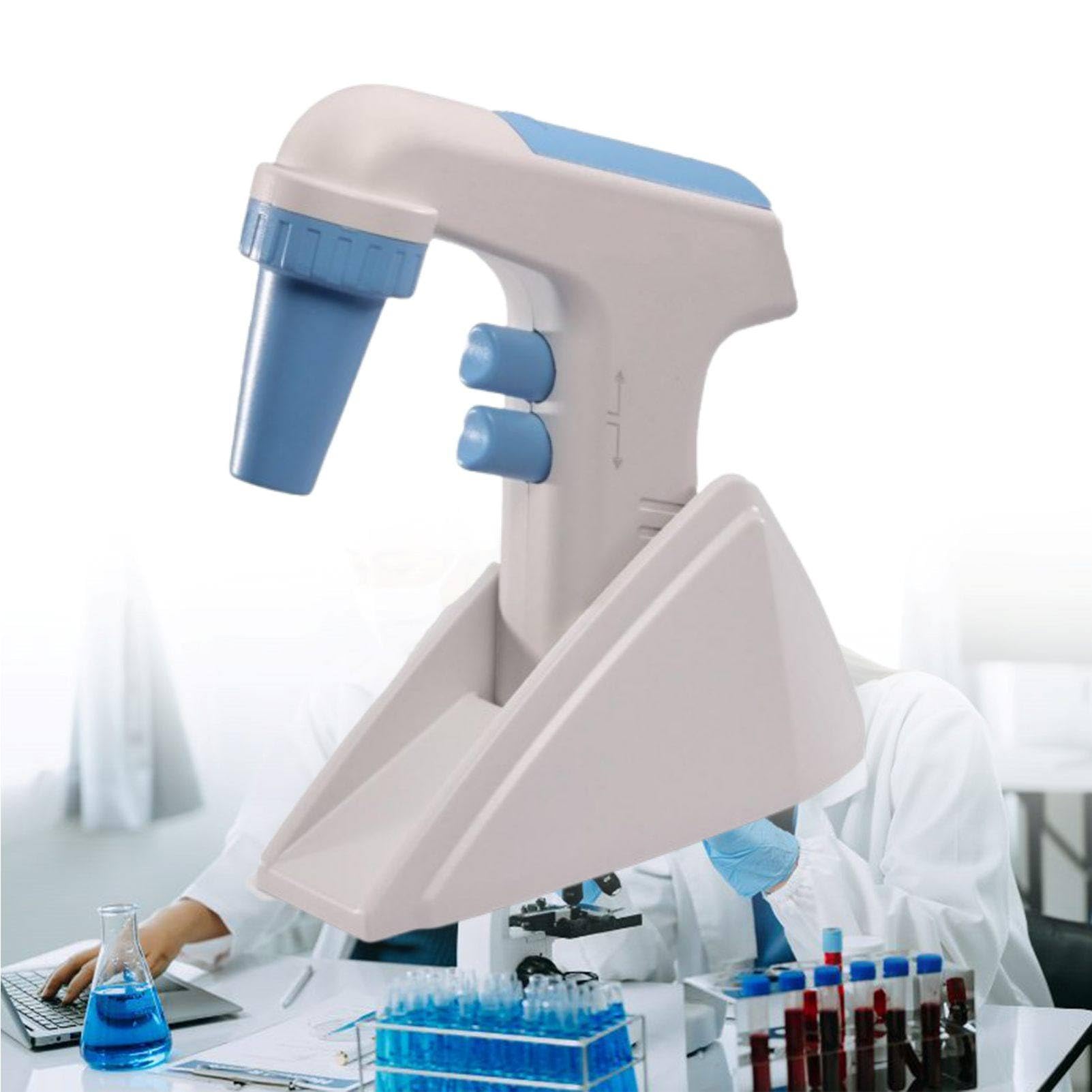 Controlador de pipeta eléctrica con Filtro hidrofóbico de 0,45 μm, llenador automático de pipetas de 0,1 a 100 ml con Pantalla LCD y Control de 6 velocidades para Laboratorios de biología