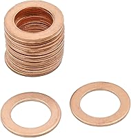 Vista 27 de X AUTOHAUX Anillo de sellado plano de cobre métrico M6 x 0.354 in x 0.039 in para tuerca de tornillo