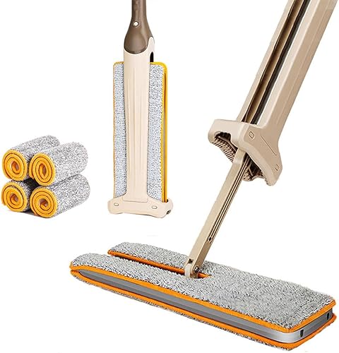 Trapeador, trapeador de piso, mopa de microfibra, mopa de piso de madera, trapeador plano manos libres de doble cara, trapeador perezoso extra