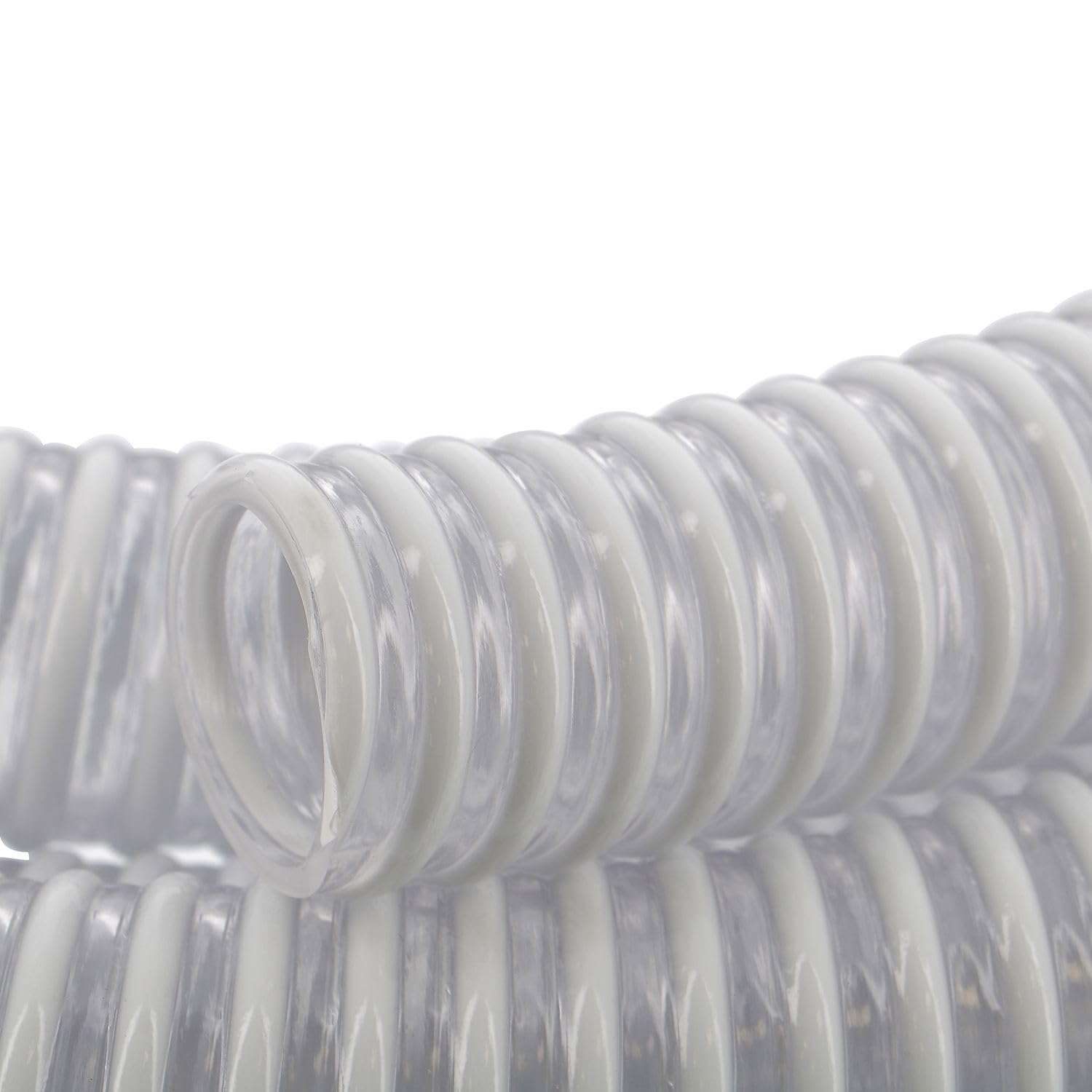 SPID'O - Tuyau PVC Armé Souple à Spirales - Aspiration et Évacuation Eau Claire et Chargée (25 m - Ø 40 mm)