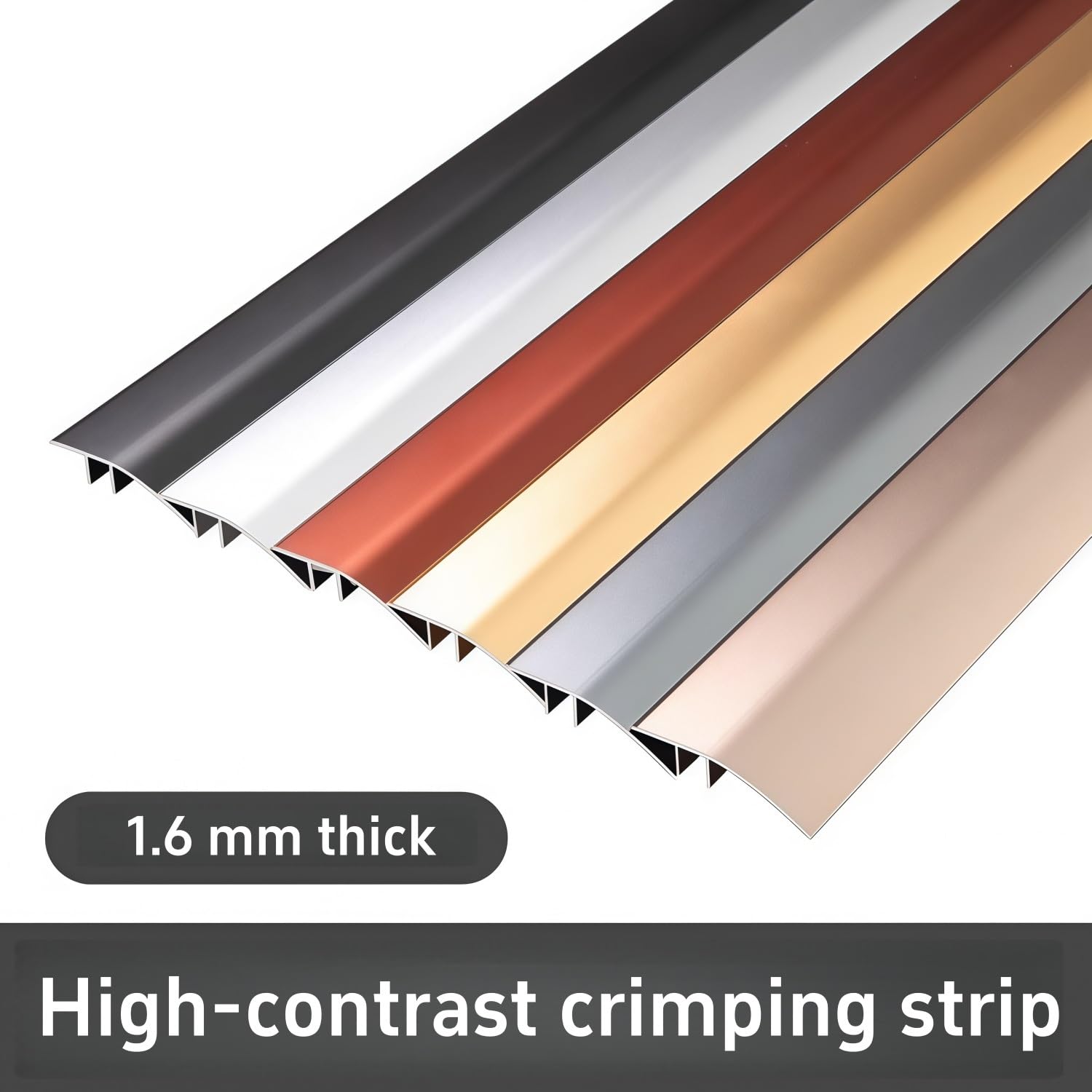 Barre de seuil en aluminium 2,7 m/4 m – Garniture de sol polyvalente coupable pour carrelage, stratifié, moquette et sol en vinyle – Protection des bords durable et élégante