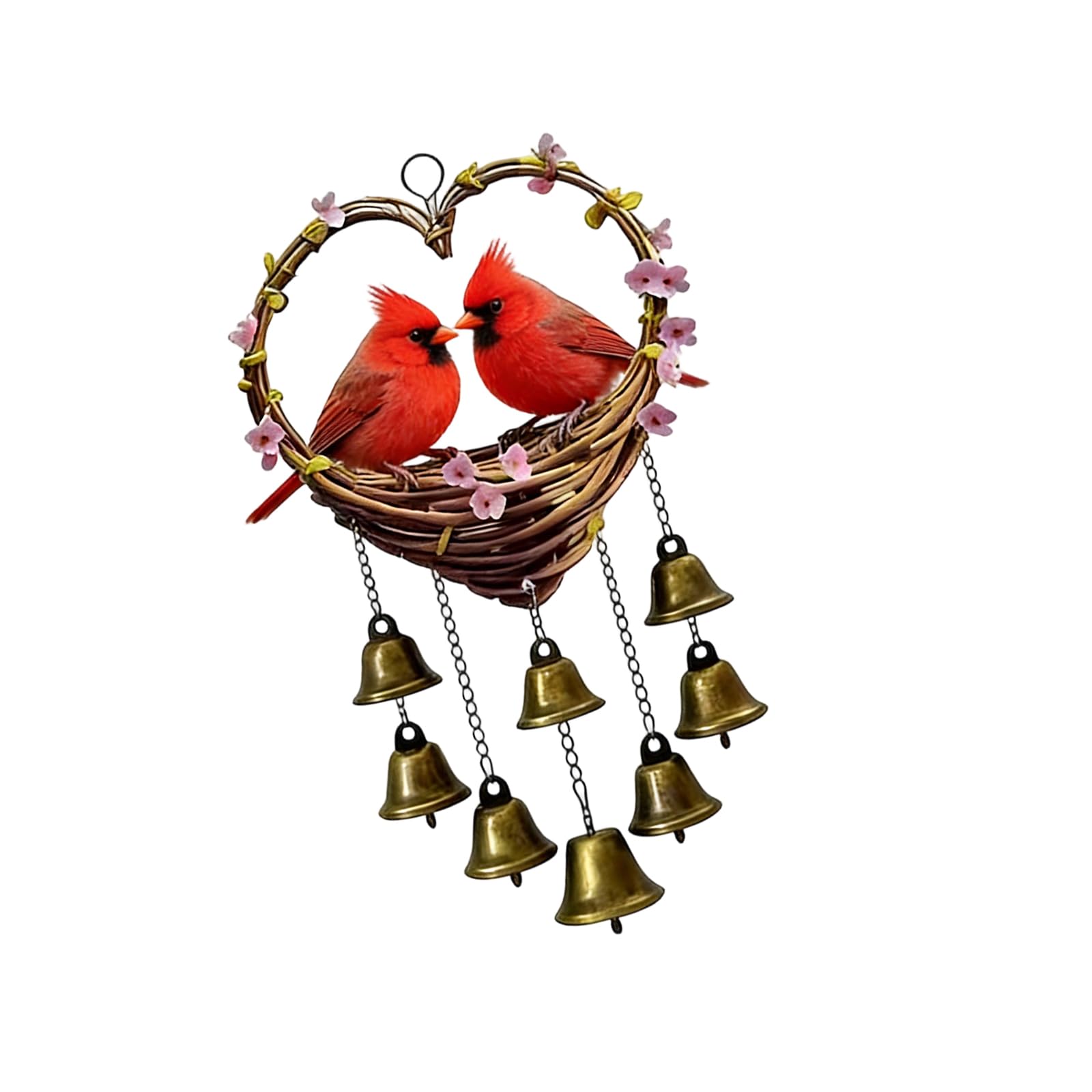Hredwep 2D Acrylic Heart Aeolian Bells Hanging Decorations For Wedding Party Centerpieces Home Decoration Indoor And Outdoor